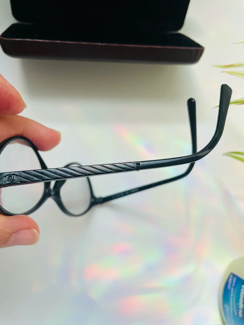 Authentic CHANEL 3390 Black Oval Eyeglass Made in Italy Serial BC24446639